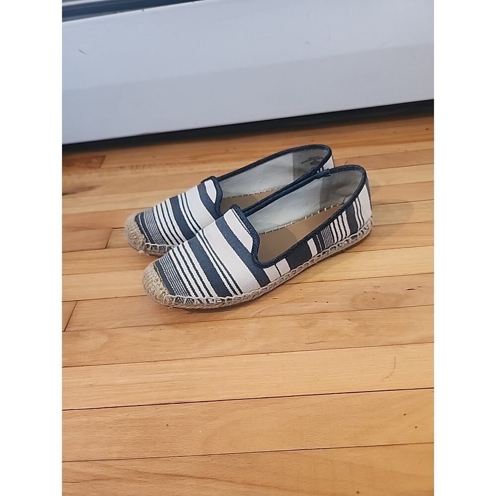 GH Bass & Co Jenna Women 7.5M Summer Shoes Espadrille Loafer Flats Blue Fabric